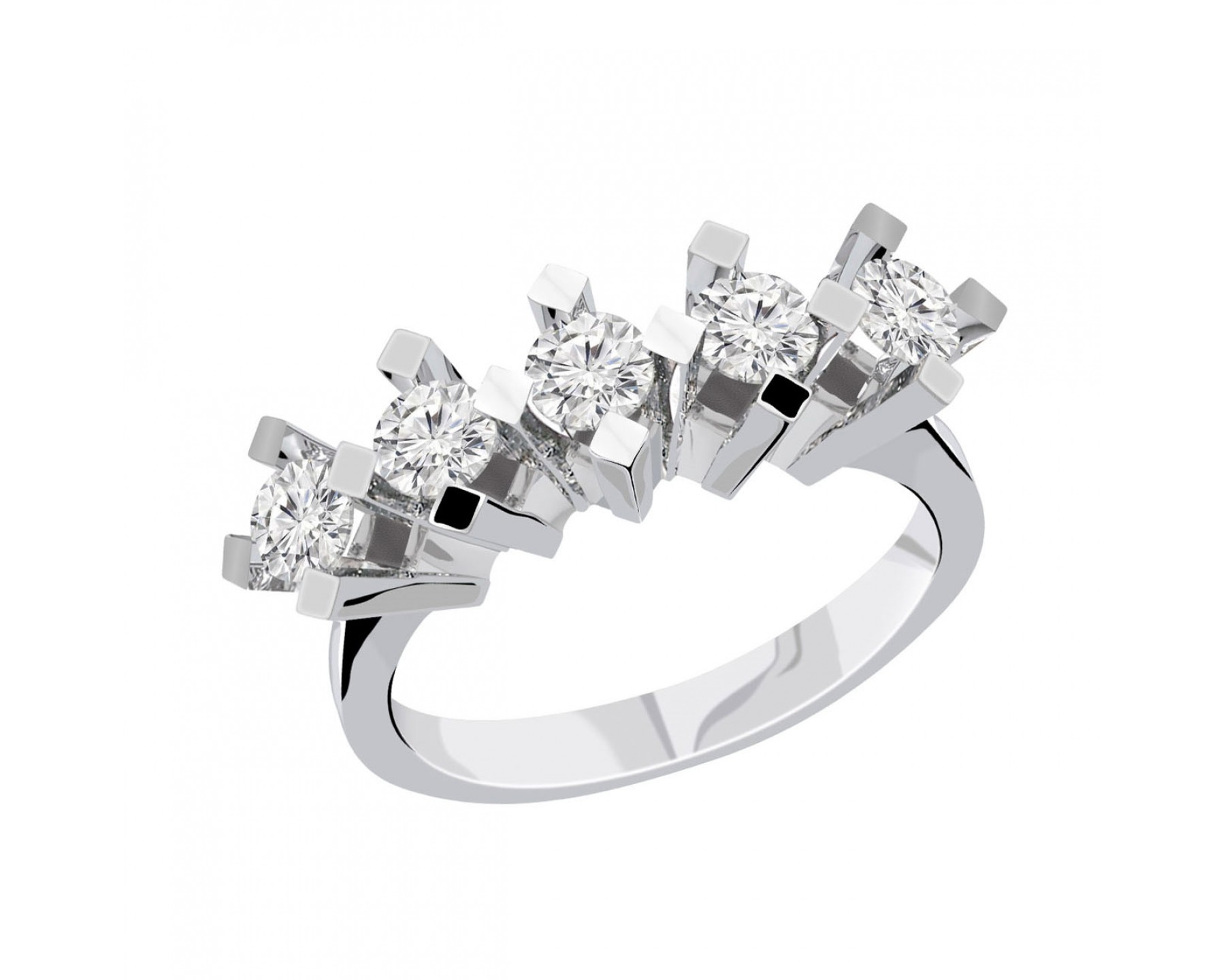 0,96 Karat Pırlantalı Beştaş Yüzük