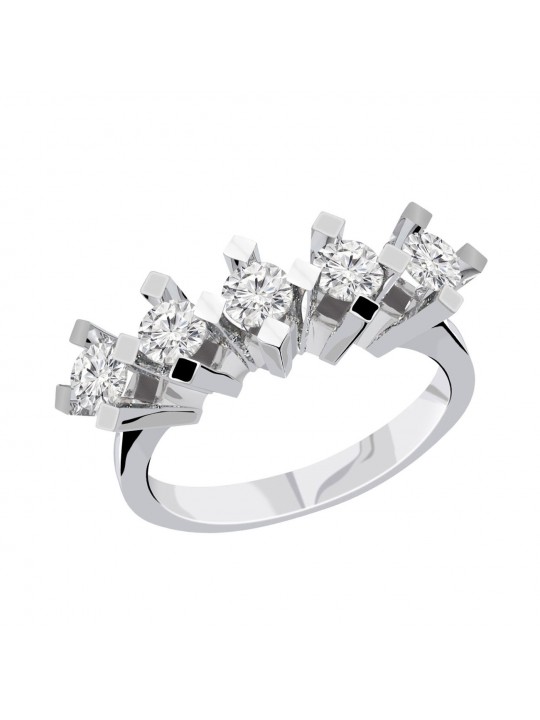 0,96 Karat Pırlantalı Beştaş Yüzük